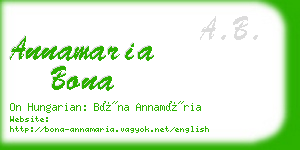 annamaria bona business card